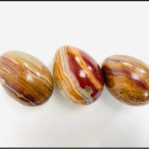 Natural Onyx Eggs- Set Of 3